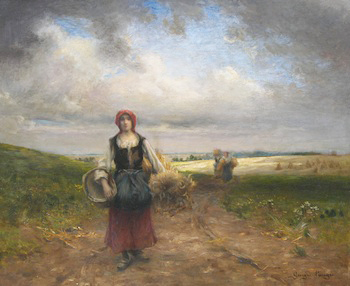 Femme rentrant des champs  par Georges Paul François Laurent Laugée