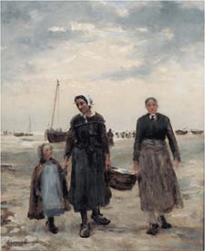 Le retour de la pêche par Georges Paul François Laurent Laugée
